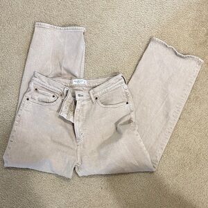 Abercrombie & Fitch Tan High Rise Jeans